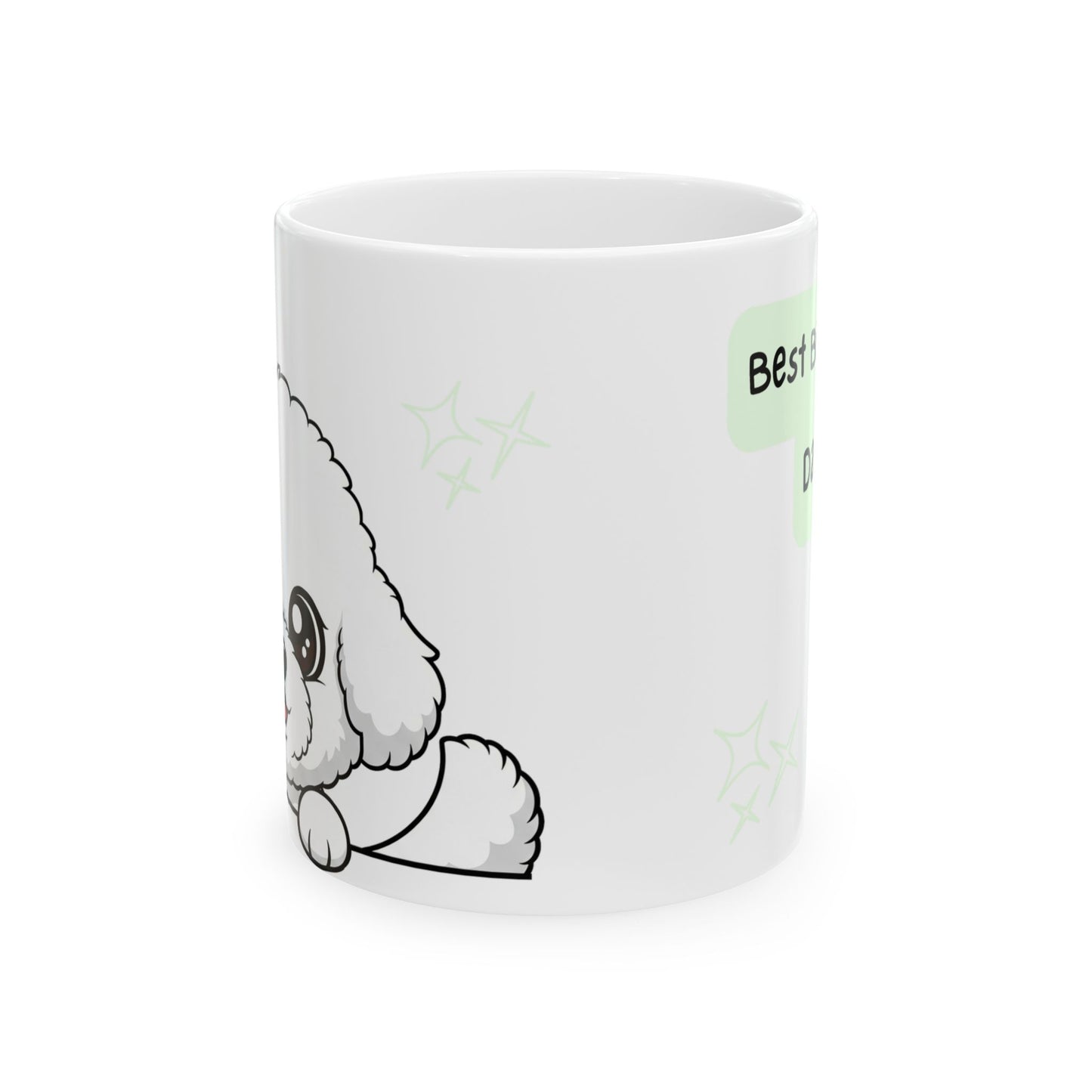 Bichon Frise Peek-a-Boo Mug | Best Bichon Frise Daddy Gift