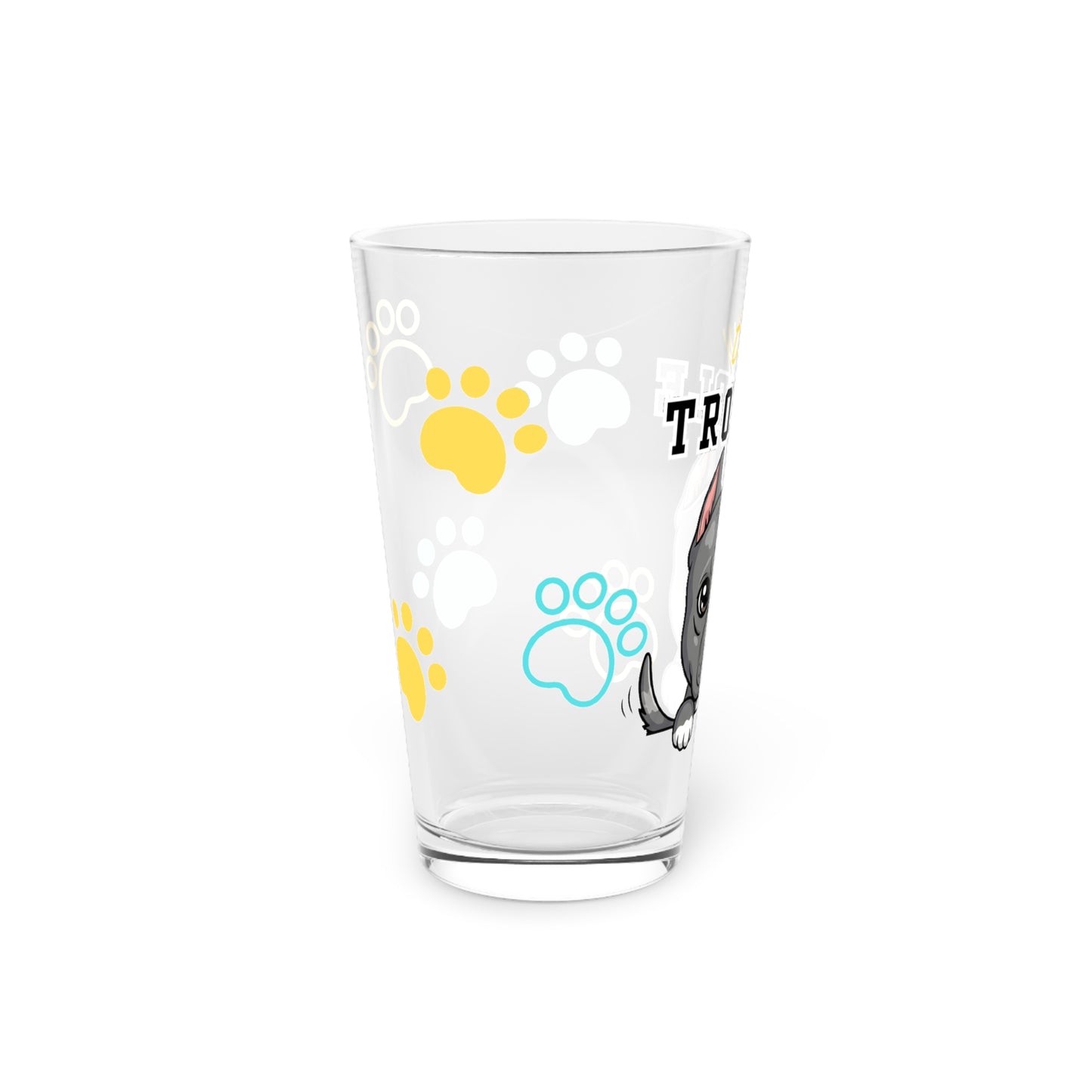 Pitbull Tiny Trouble Pint Glass