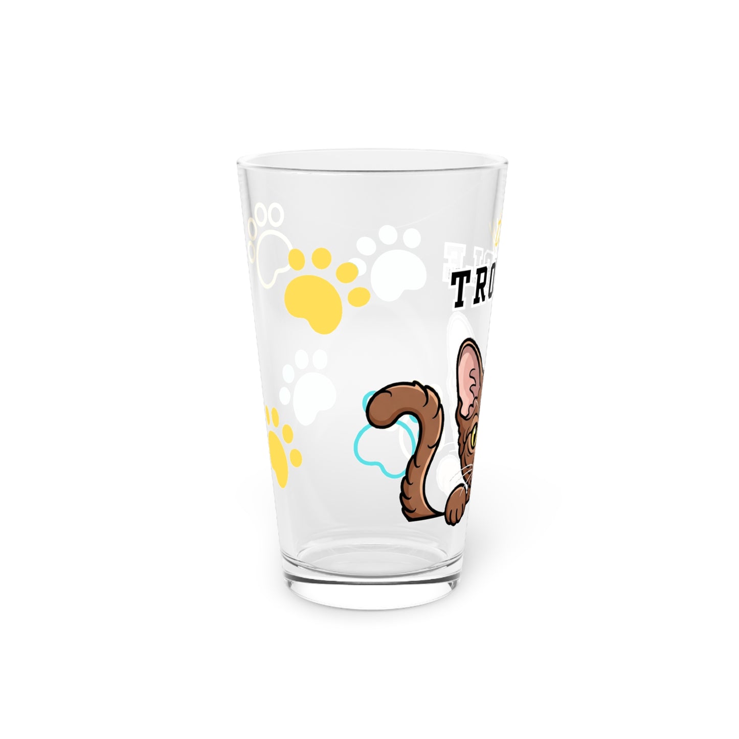 LaPerm Tiny Trouble Pint Glass