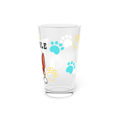 Red Heeler Tiny Trouble Pint Glass