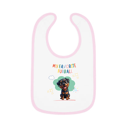 Rottweiler Favorite Furball Baby Bib