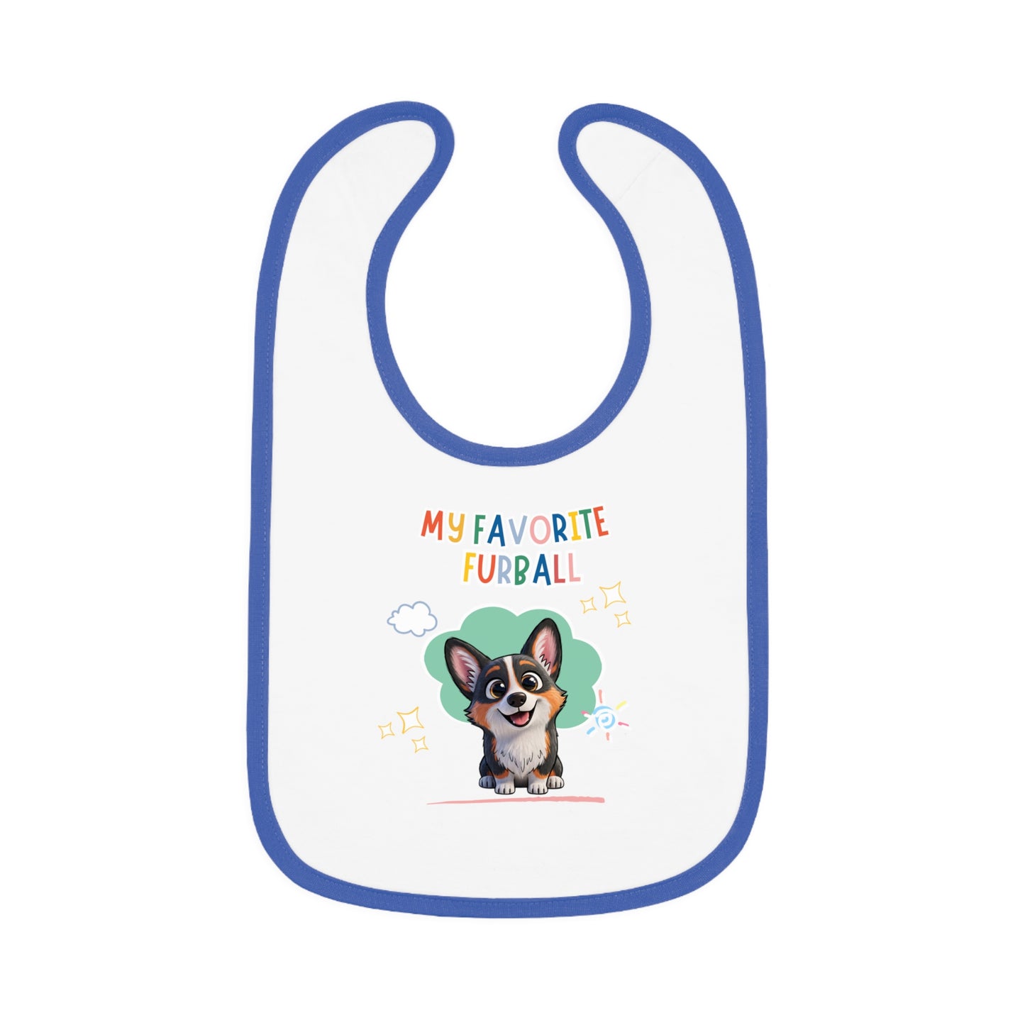 Corgi Favorite Furball Baby Bib