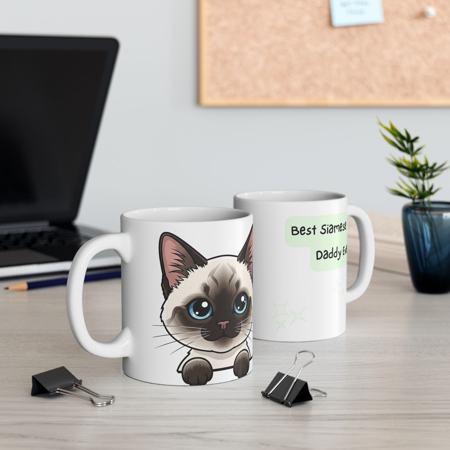 Siamese Peek-a-Boo Mug | Best Siamese Daddy Gift