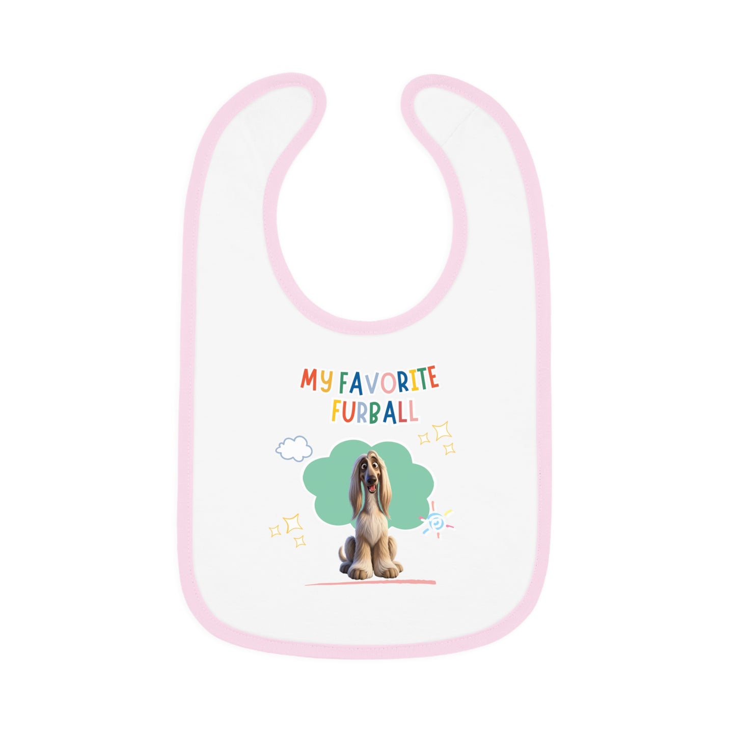 Afghan Hound Favorite Furball Baby Bib