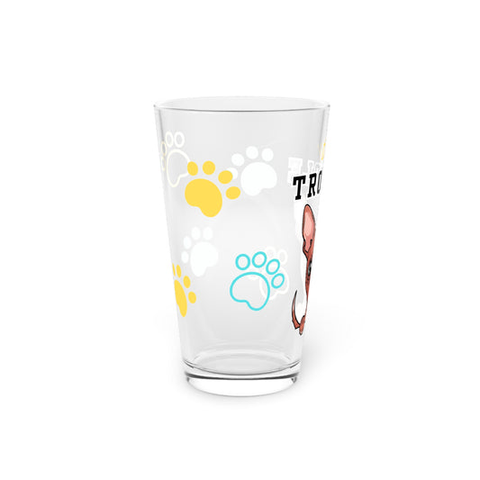 Hairless Dog Tiny Trouble Pint Glass