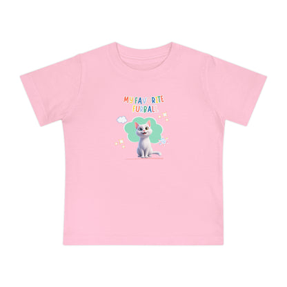 Short hair white cat Favorite Furball Baby Tee