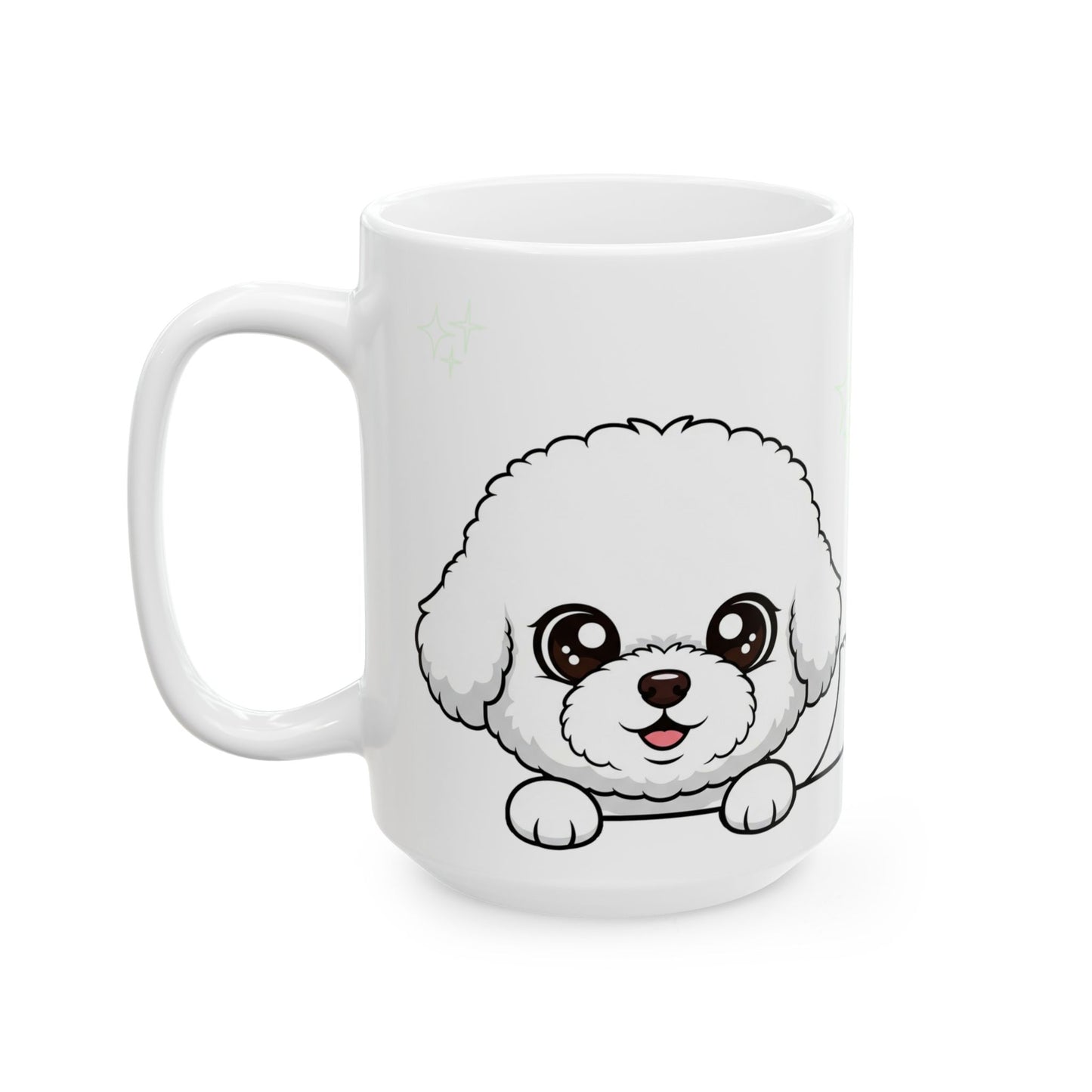 Bichon Frise Peek-a-Boo Mug | Best Bichon Frise Daddy Gift