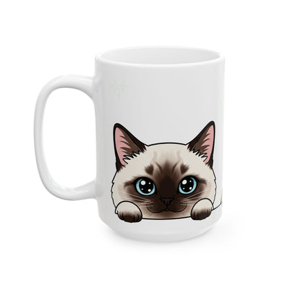 Siamese Peek-a-Boo Mug | Best Siamese Daddy Gift