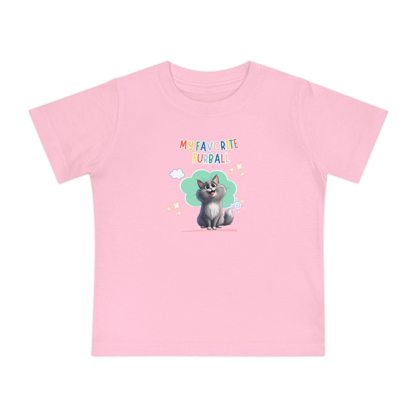 Long hair Gray Cat Favorite Furball Baby Tee
