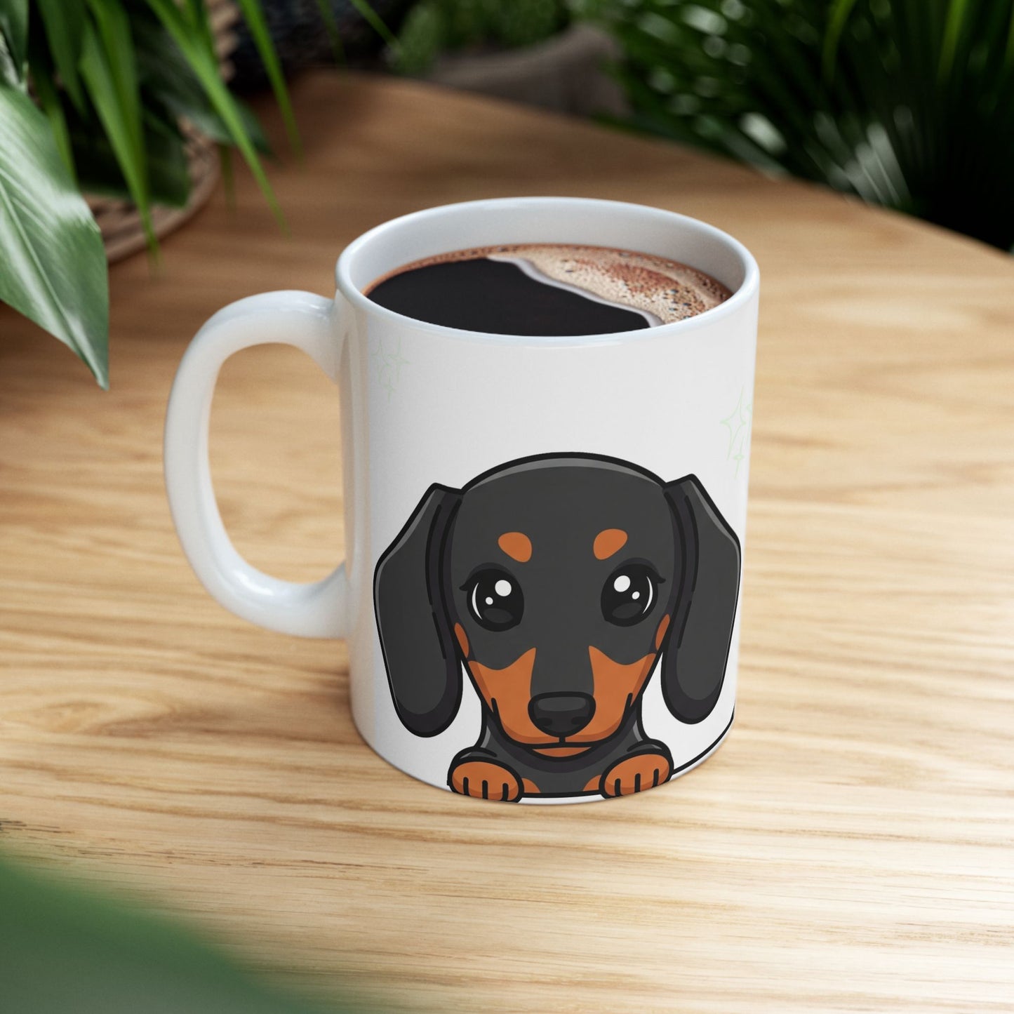 Dachshund Peek-a-Boo Mug | Best Weenie Daddy Gift