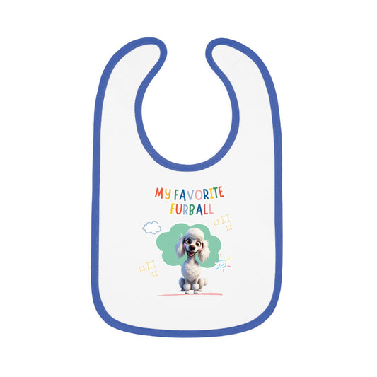 Poodle Favorite Furball Baby Bib
