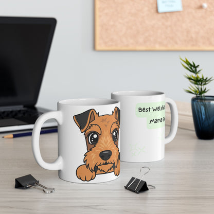 Welsh Terrier Peek-a-Boo Mug | Best Welshie Mama Gift