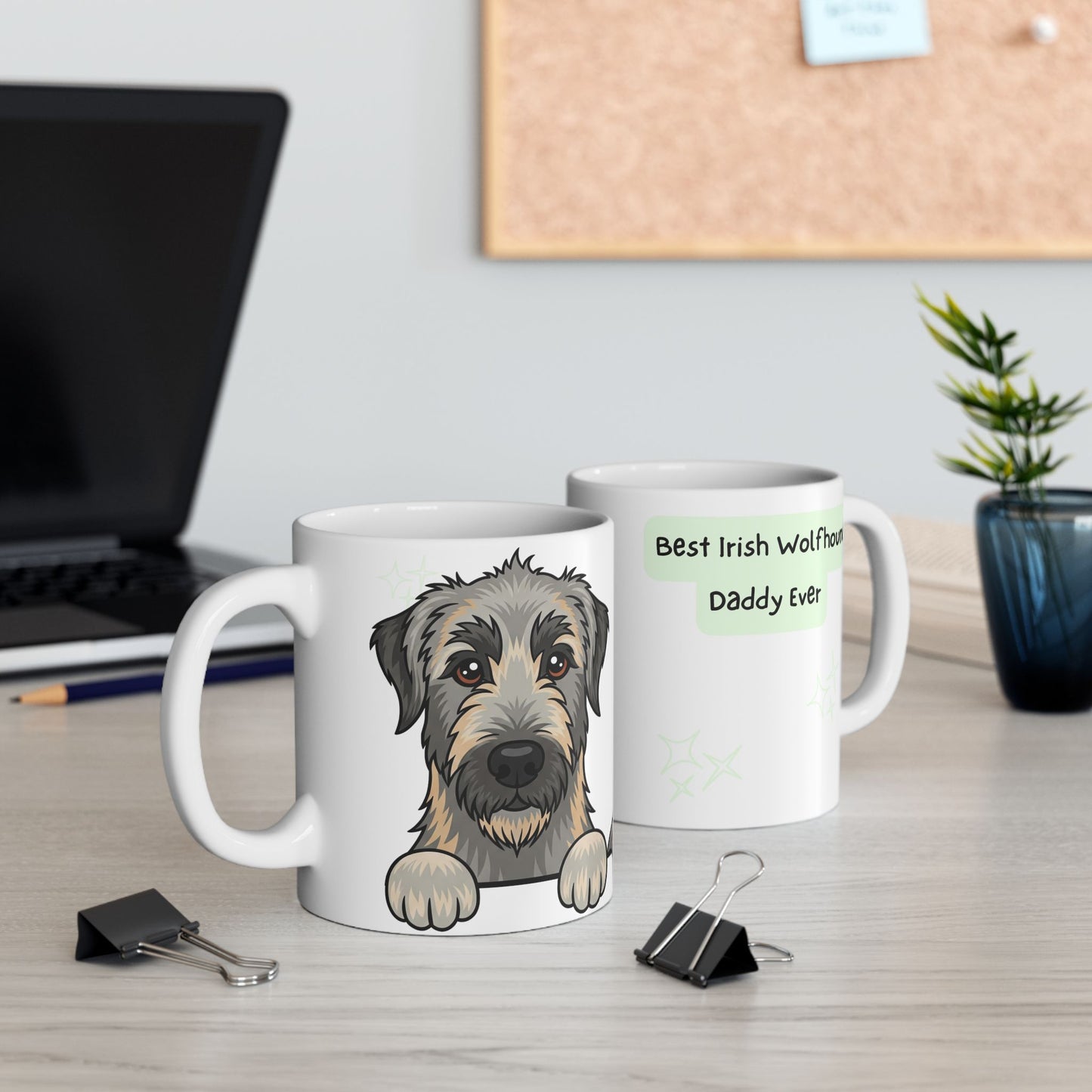 Irish Wolfhound Peek-a-Boo Mug | Best Irish Wolfhound Daddy Gift