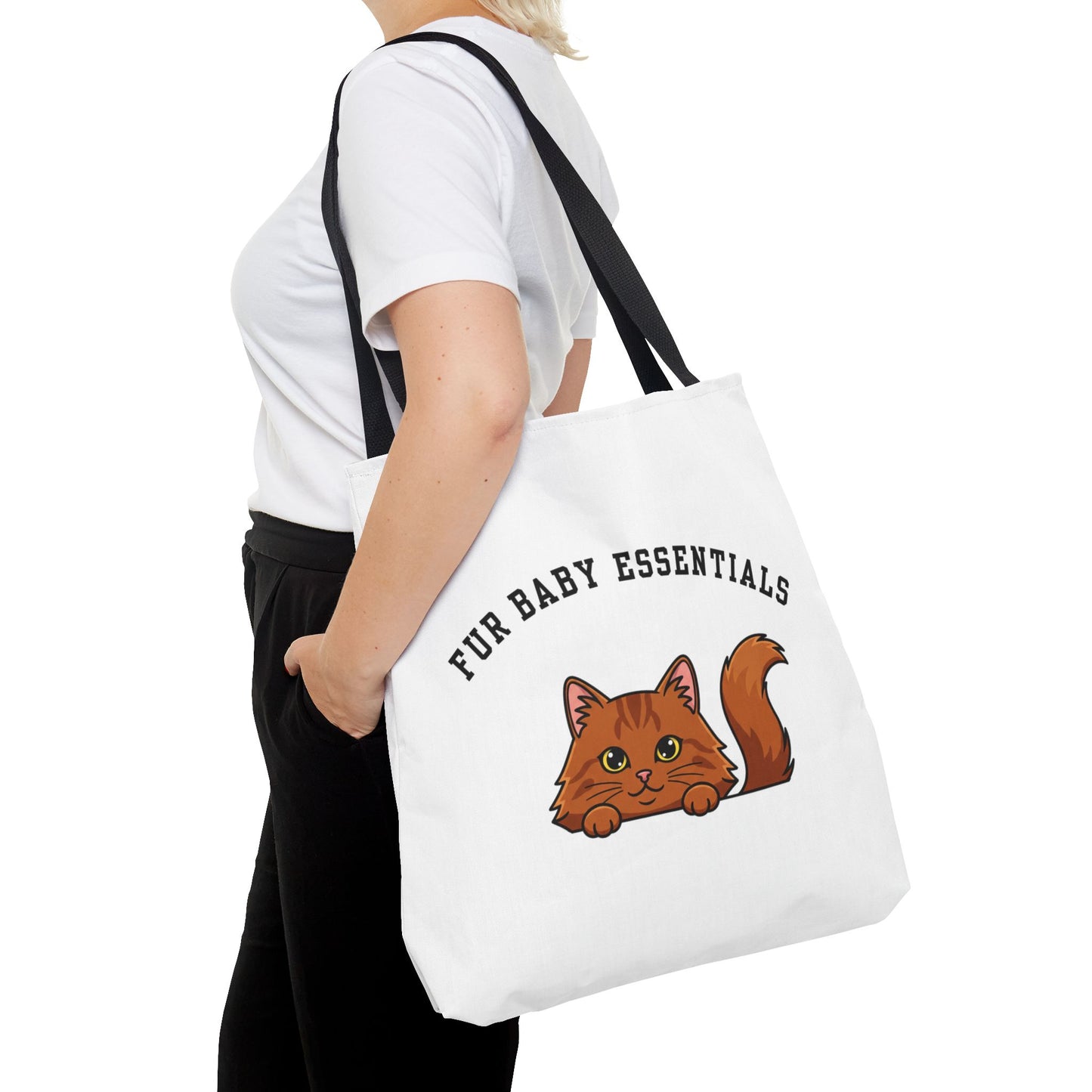 Long hair brown cat FurBaby Tote Bag