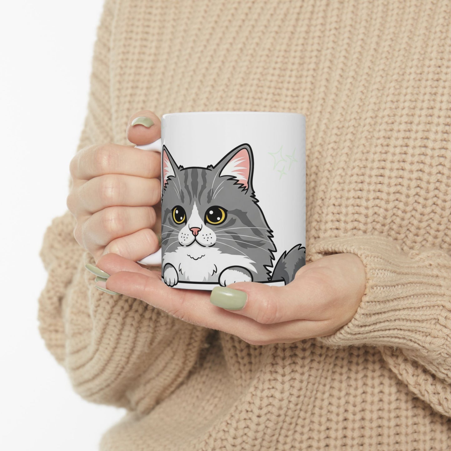 Cat Peek-a-Boo Mug | Best Cat Mama Gift