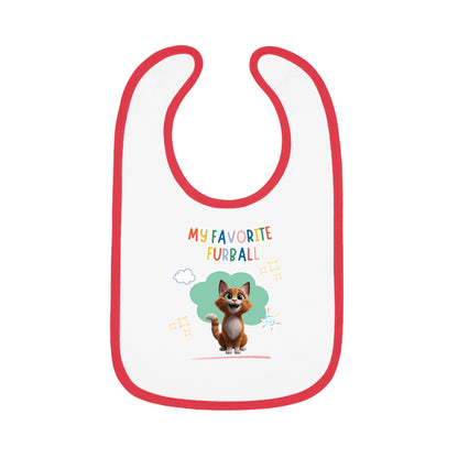 Shorthair Bi-color Orange Cat Favorite Furball Baby Bib