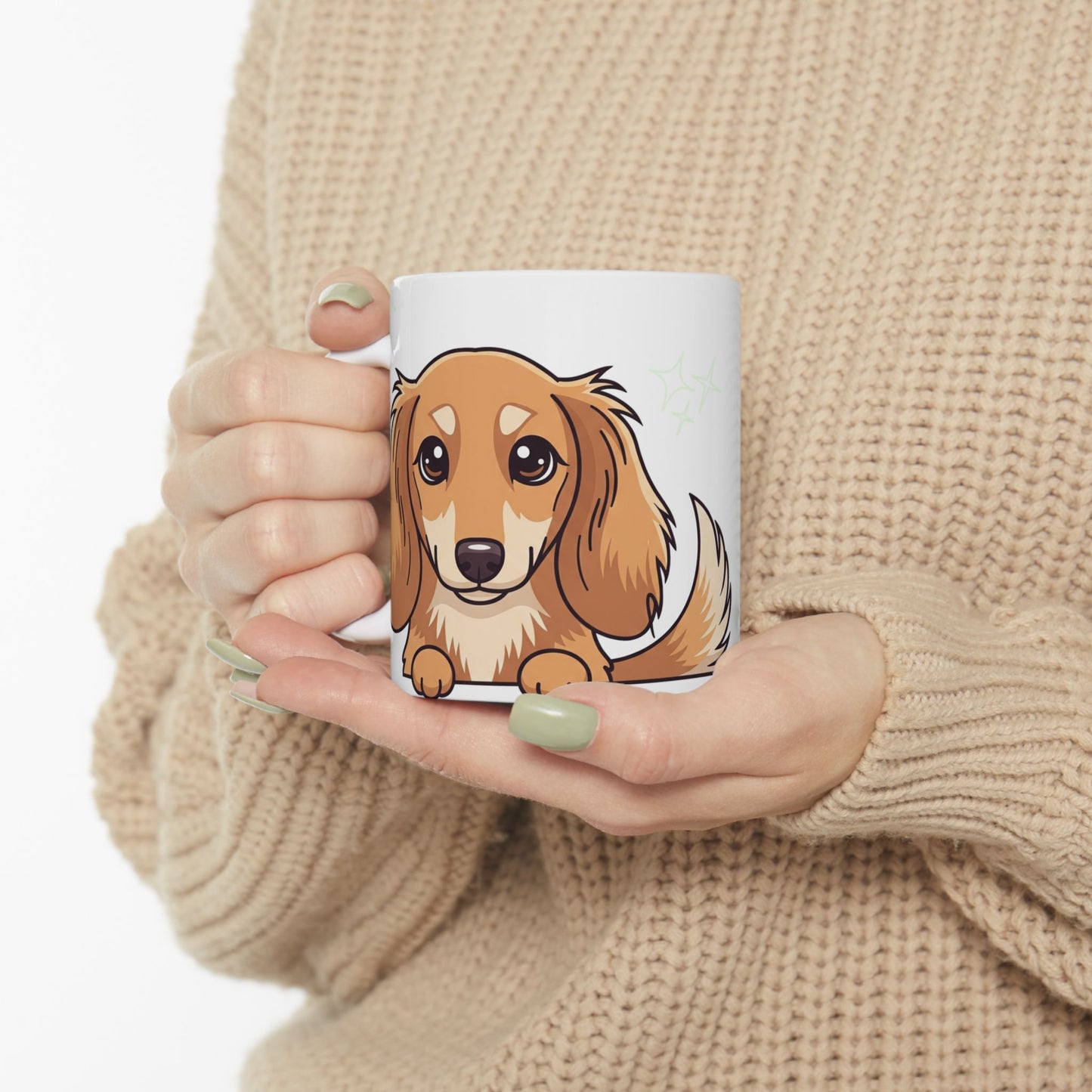 Dachshund Peek-a-Boo Mug | Best Weenie Daddy Gift