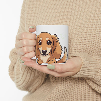 Dachshund Peek-a-Boo Mug | Best Weenie Daddy Gift