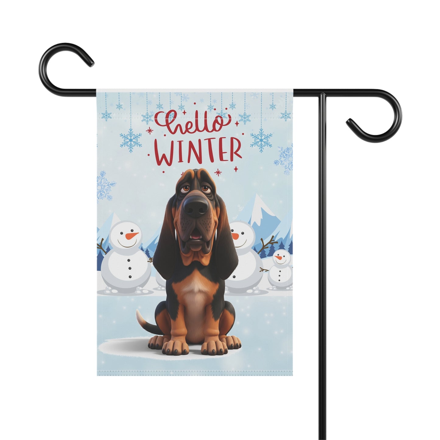 Bloodhound Hello Winter Garden Banner