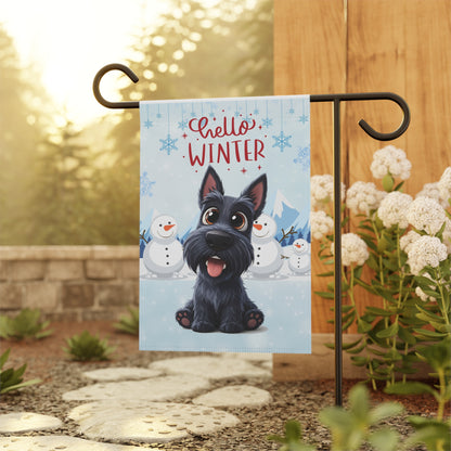 Scottie Hello Winter Garden Banner