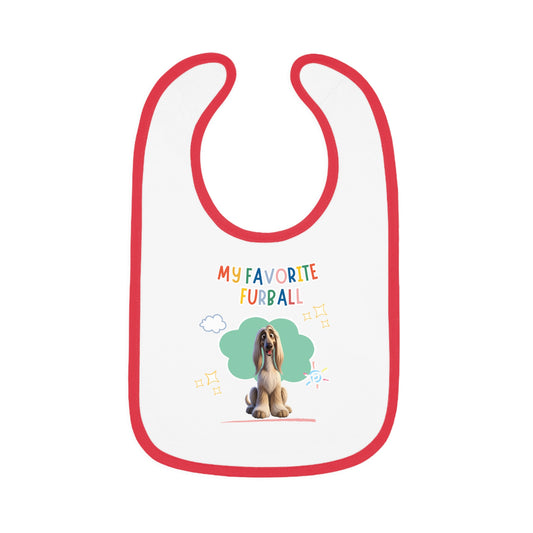 Afghan Hound Favorite Furball Baby Bib