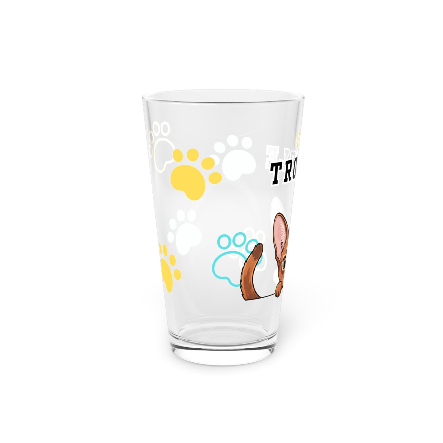 Abyssinian Tiny Trouble Pint Glass