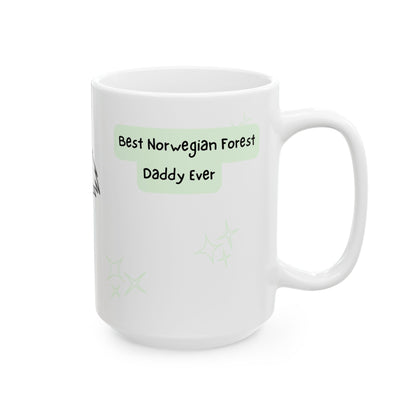 Norwegian Forest Cat Peek-a-Boo Mug | Best Norwegian Forest Daddy Gift