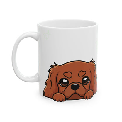 Cavalier King Charles Spaniel Peek-a-Boo Mug | Best Cavalier Mama Gift
