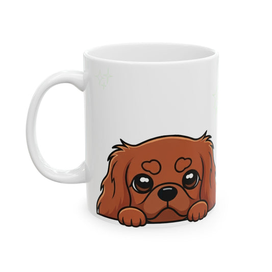 Cavalier King Charles Spaniel Peek-a-Boo Mug | Best Cavalier Mama Gift