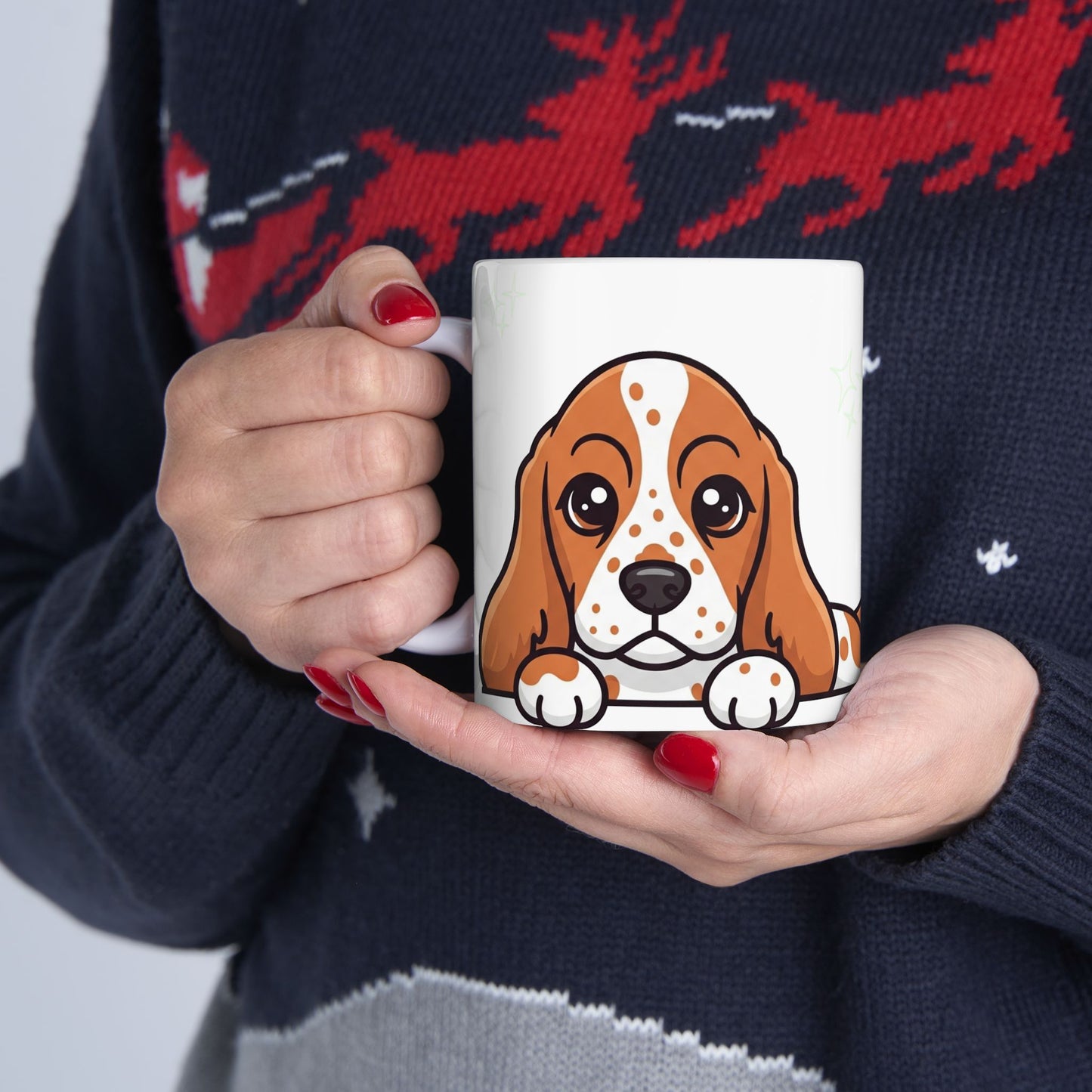 English Cocker Spaniel Peek-a-Boo Mug | Best Spaniel Daddy Gift