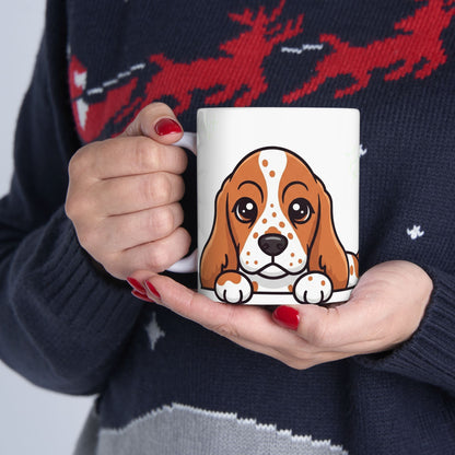 English Cocker Spaniel Peek-a-Boo Mug | Best Spaniel Daddy Gift