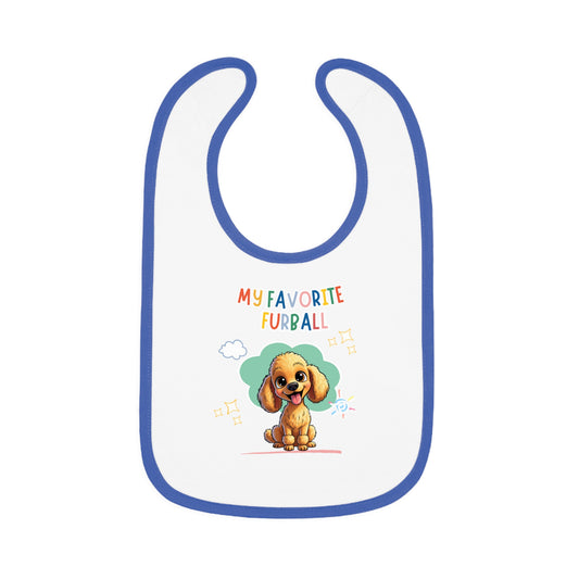 Poodle Favorite Furball Baby Bib