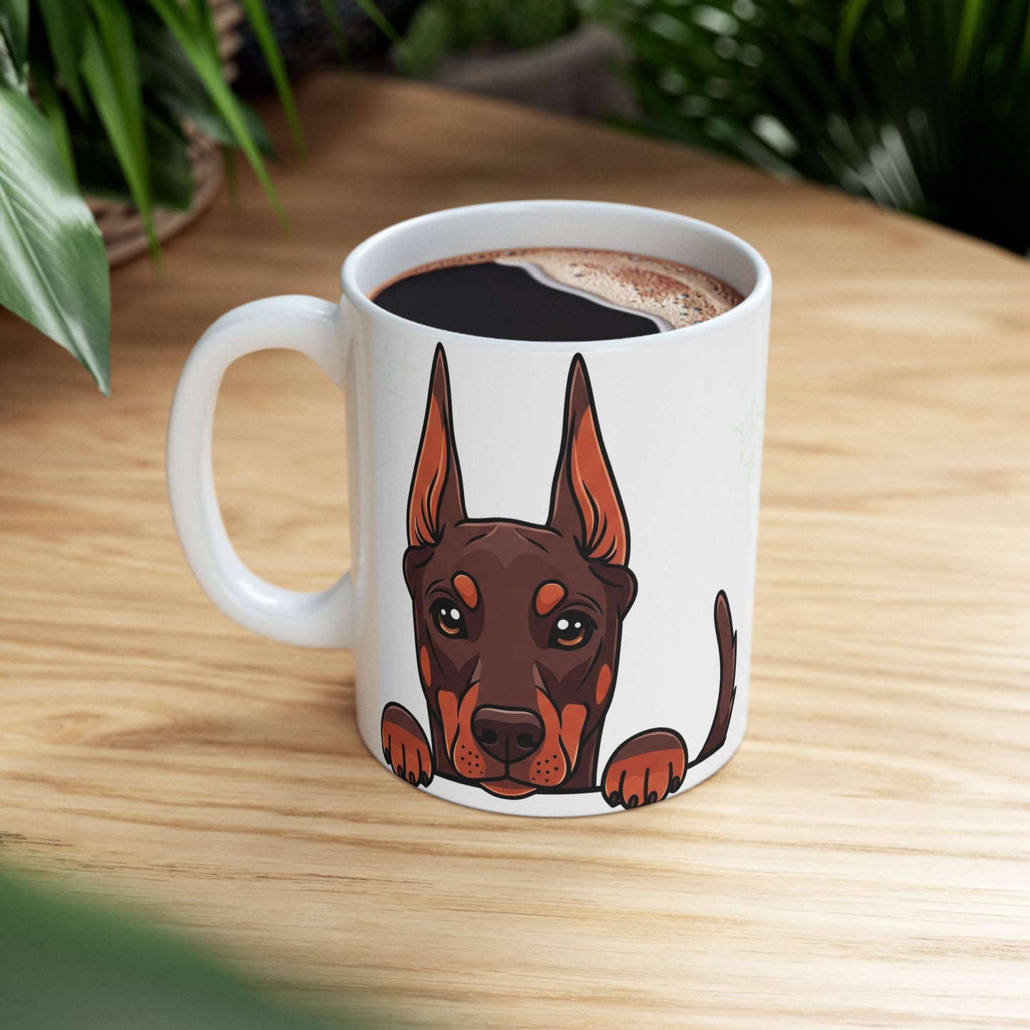 Doberman Peek-a-Boo Mug | Best Doberman Mama Gift