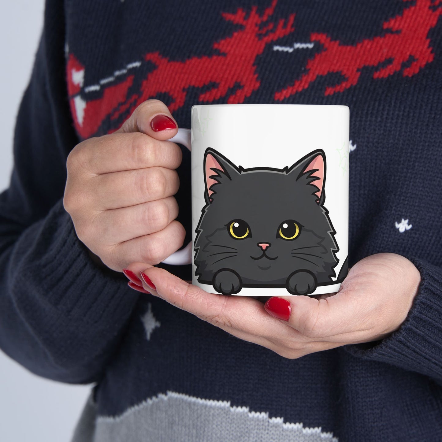 Cat Peek-a-Boo Mug | Best Cat Daddy Gift