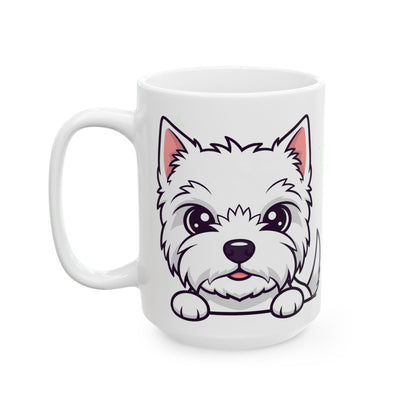 West Highland Terrier Peek-a-Boo Mug | Best Westie Mama Gift