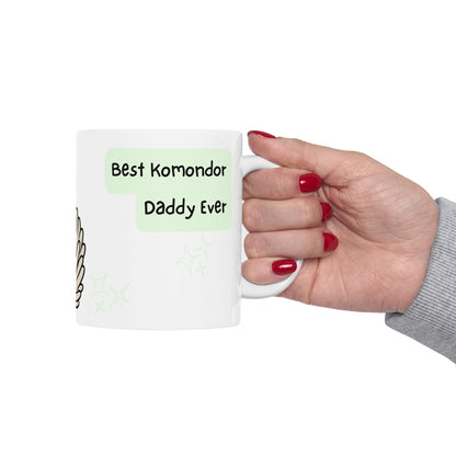 Komondor Peek-a-Boo Mug | Best Komondor Daddy Gift