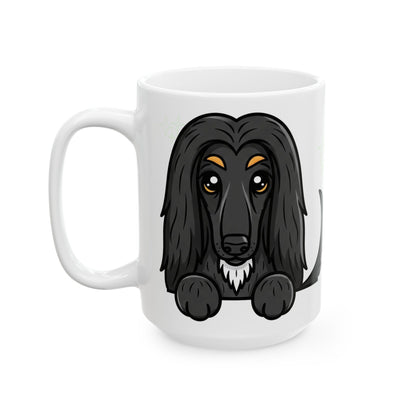 Afghan Hound Peek-a-Boo Mug | Best Afghan Hound Mama Gift