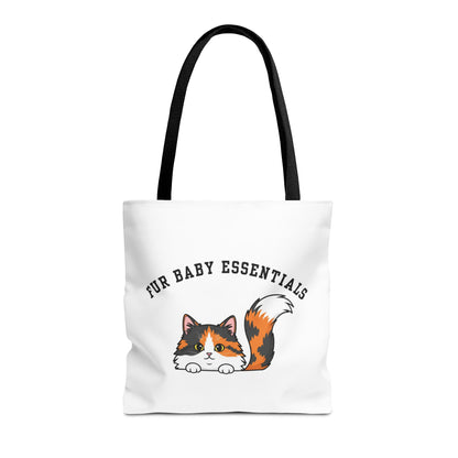 Long hair calico cat FurBaby Tote Bag