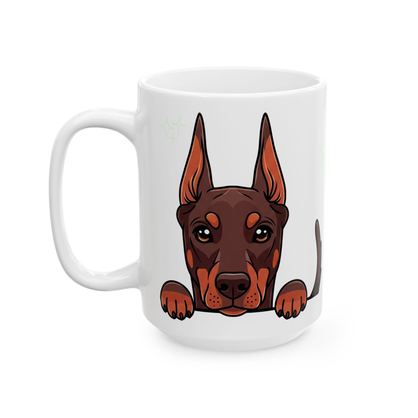 Doberman Peek-a-Boo Mug | Best Doberman Mama Gift