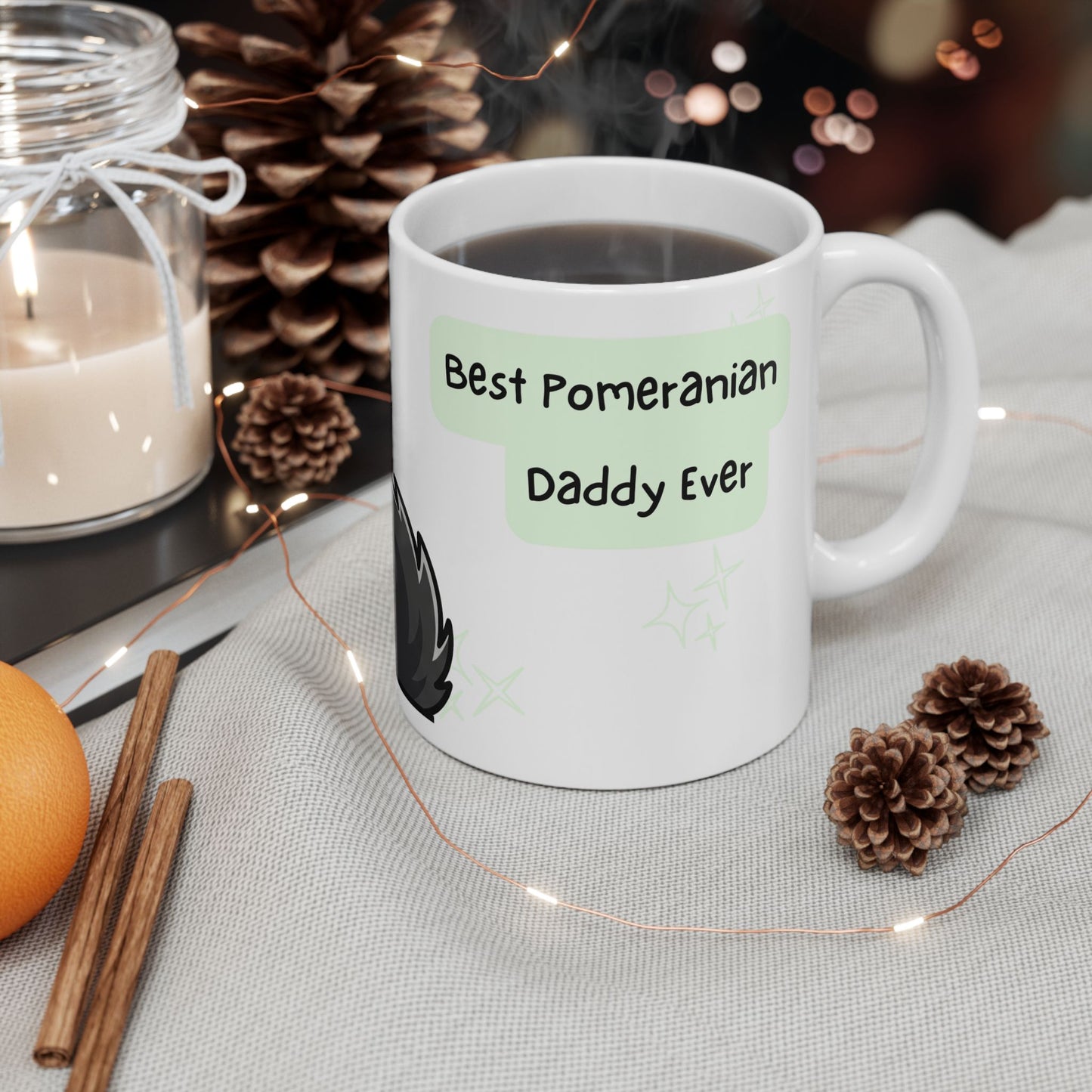 Pomeranian Peek-a-Boo Mug | Best Pomeranian Daddy Gift