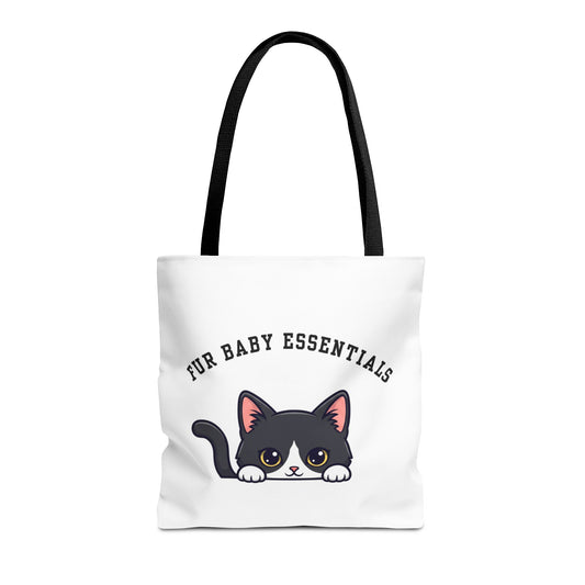 Short hair tuxedo cat FurBaby Tote Bag