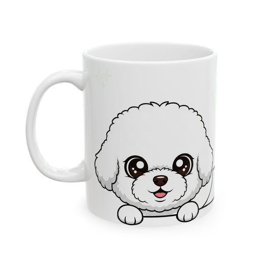 Bichon Frise Peek-a-Boo Mug | Best Bichon Frise Mama Gift