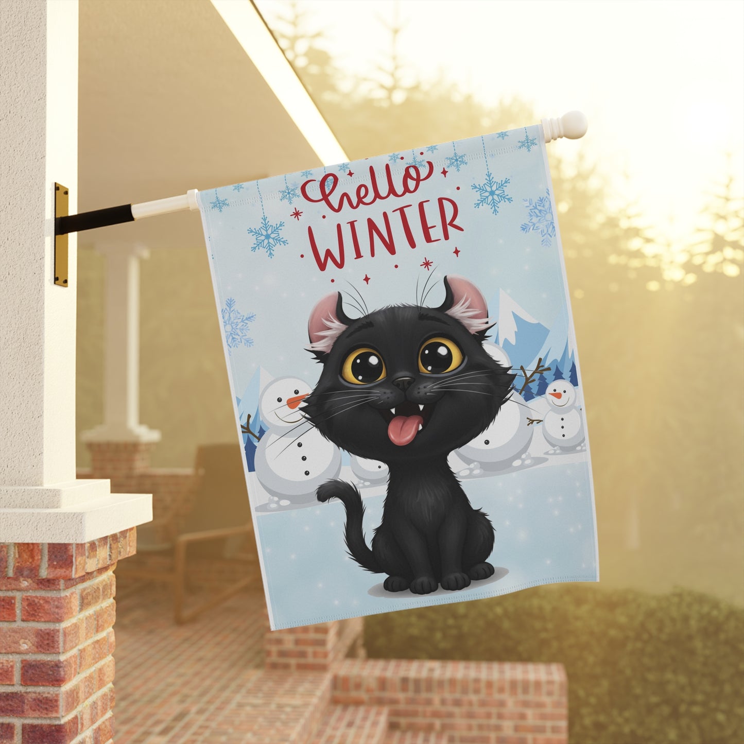 American Curl Hello Winter Garden Banner