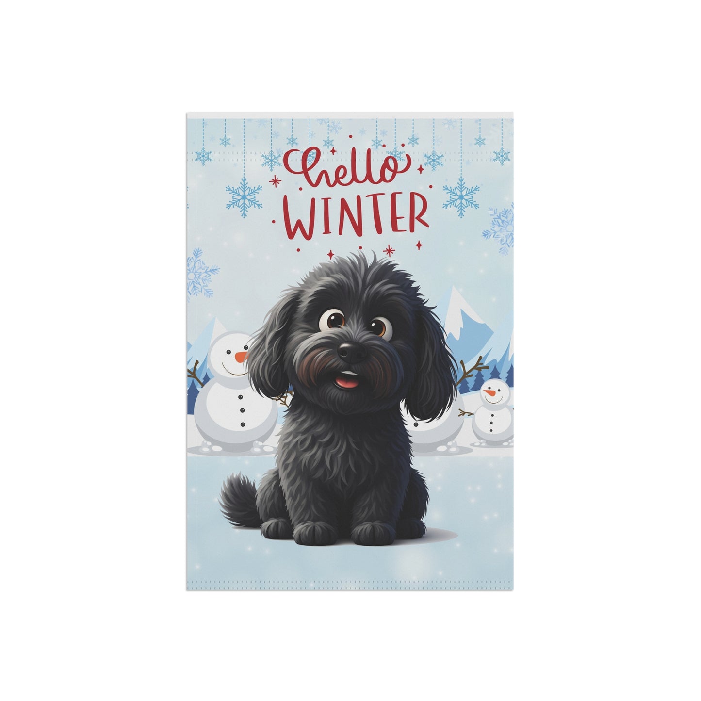 Doodle Hello Winter Garden Banner