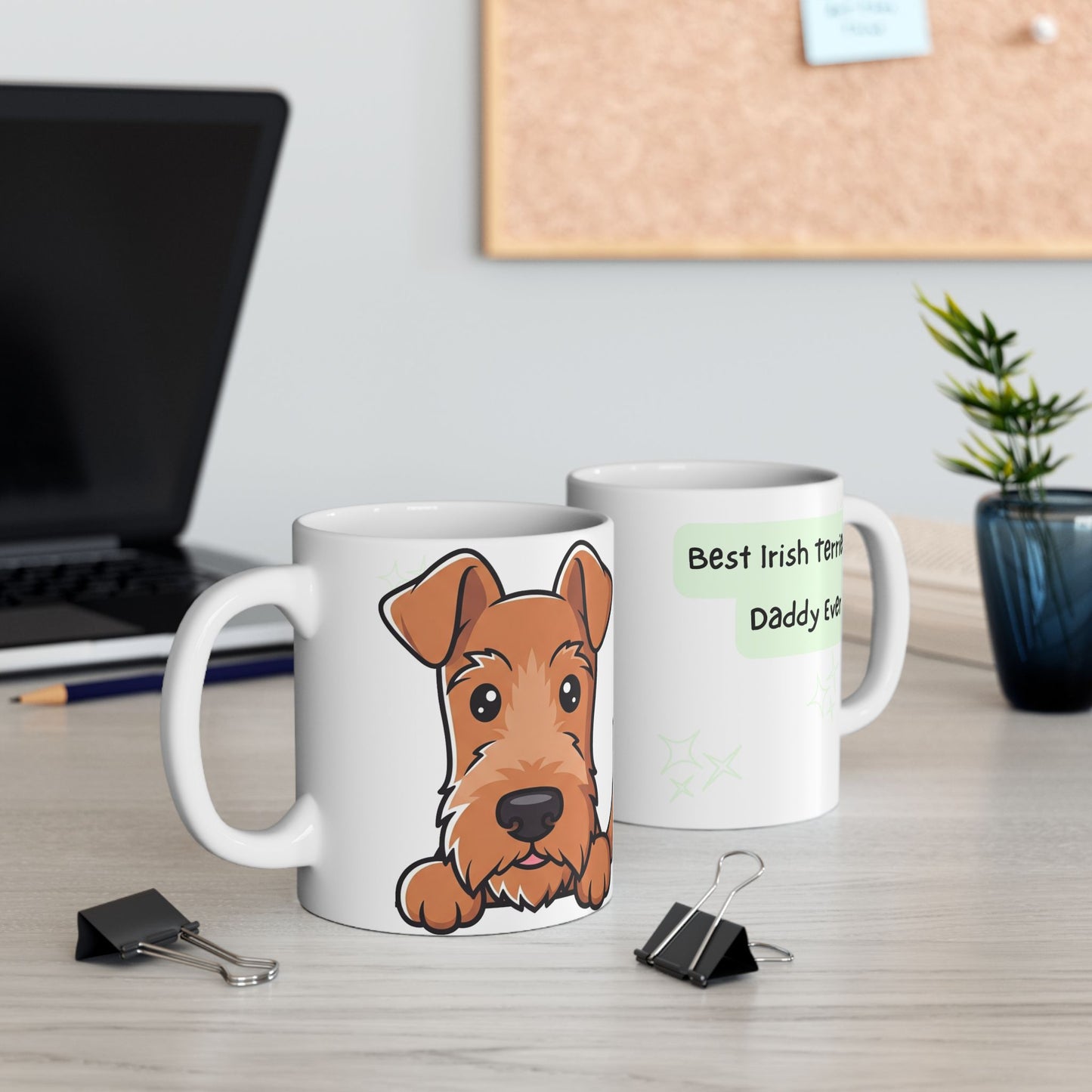 Irish Terrier Peek-a-Boo Mug | Best Irish Terrier Daddy Gift