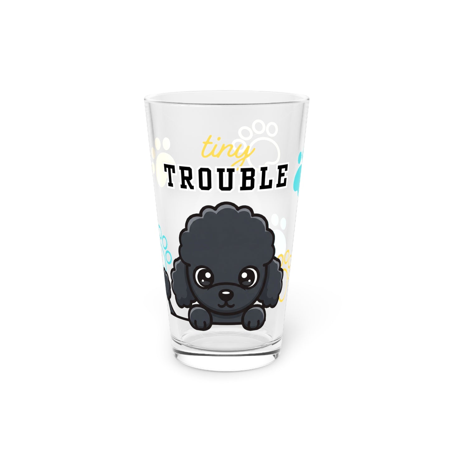 Poodle Tiny Trouble Pint Glass