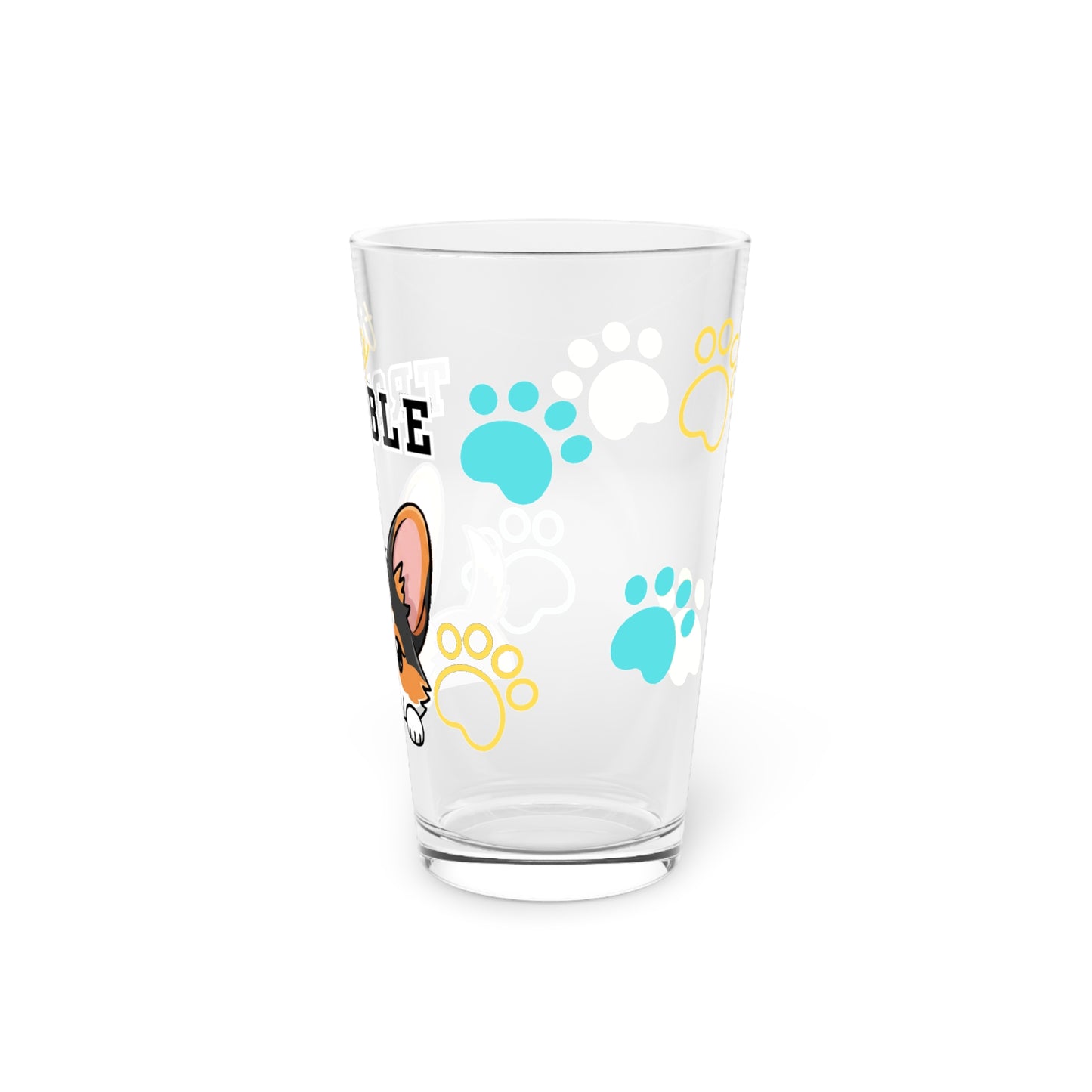 Corgi Tiny Trouble Pint Glass
