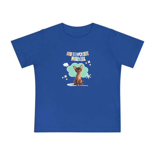 Short hair brown cat Favorite Furball Baby Tee