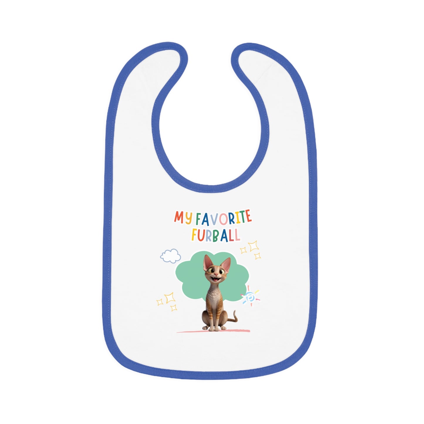 Devon Rex Favorite Furball Baby Bib