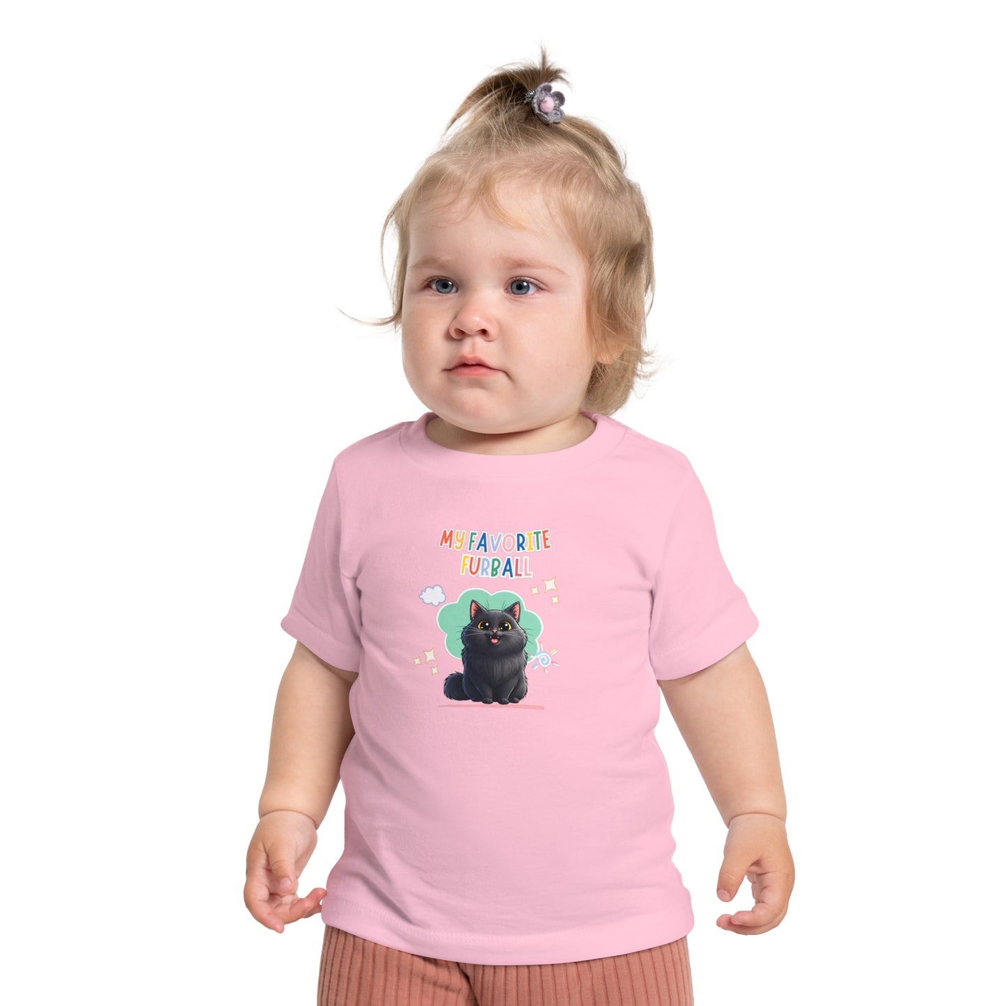 Long hair Black Cat Favorite Furball Baby Tee